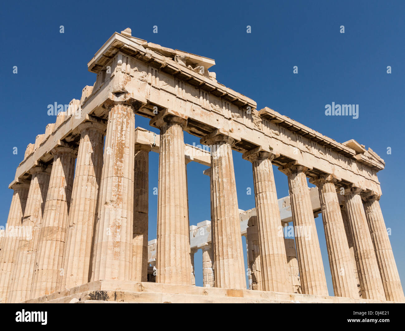 La antigua Grecia: El Partenón en la Acrópolis de Atenas, Grecia Foto de stock