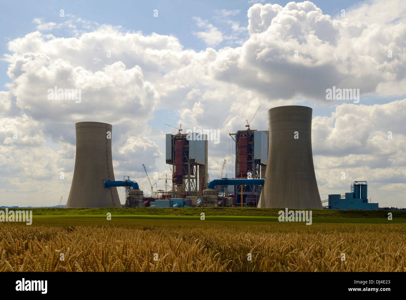 Nueva planta de energía a carbón Neurath Foto de stock