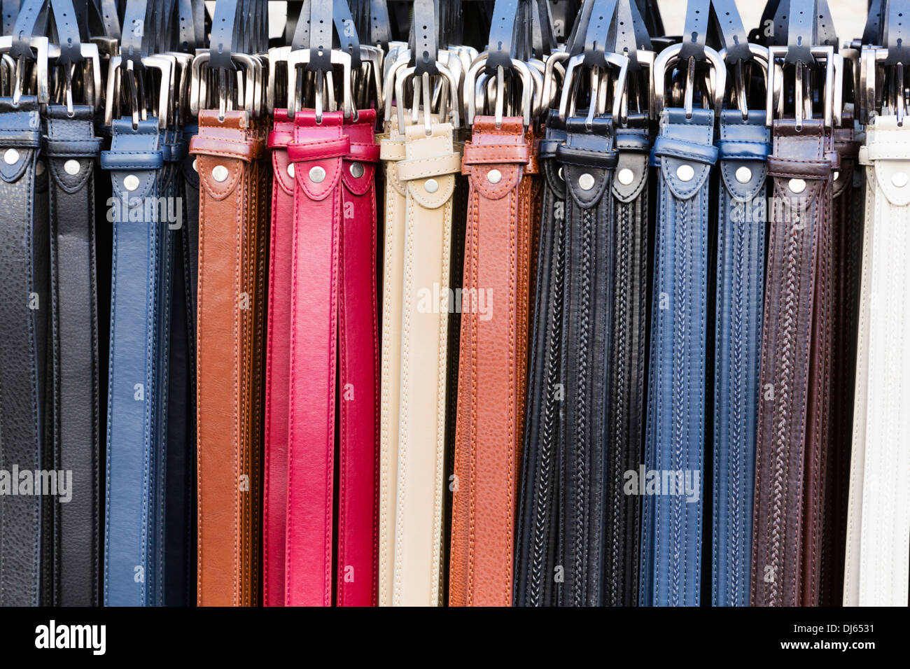 Display of belts fotografías e imágenes de alta resolución - Alamy
