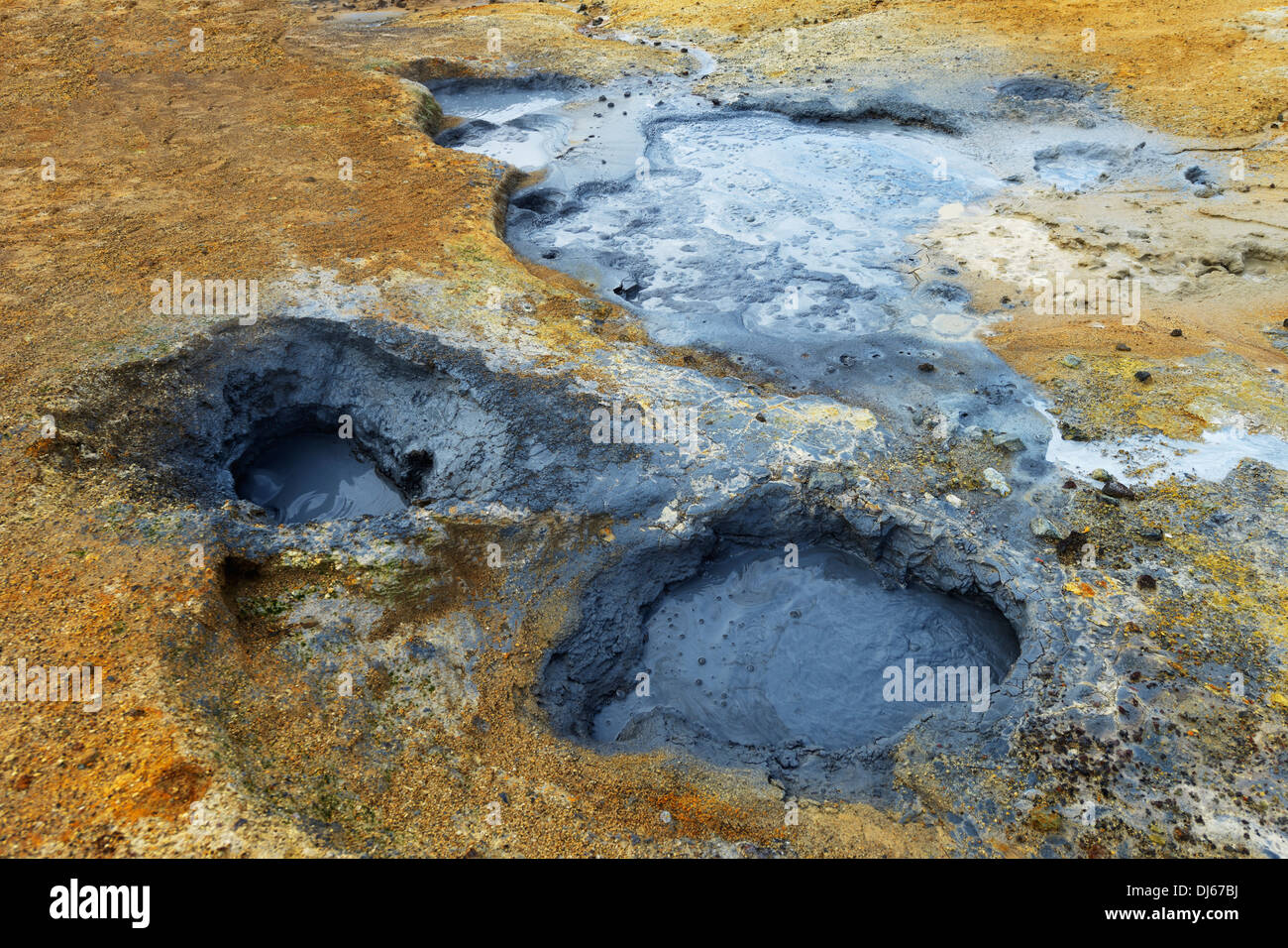 Área geotérmica; Krysuvik-Seltun, Reykjanes, Islandia Foto de stock