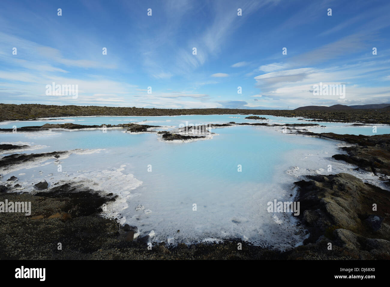 Blue Lagoon Spa y geotérmica; Reykjanes, Grindavik, Islandia Foto de stock