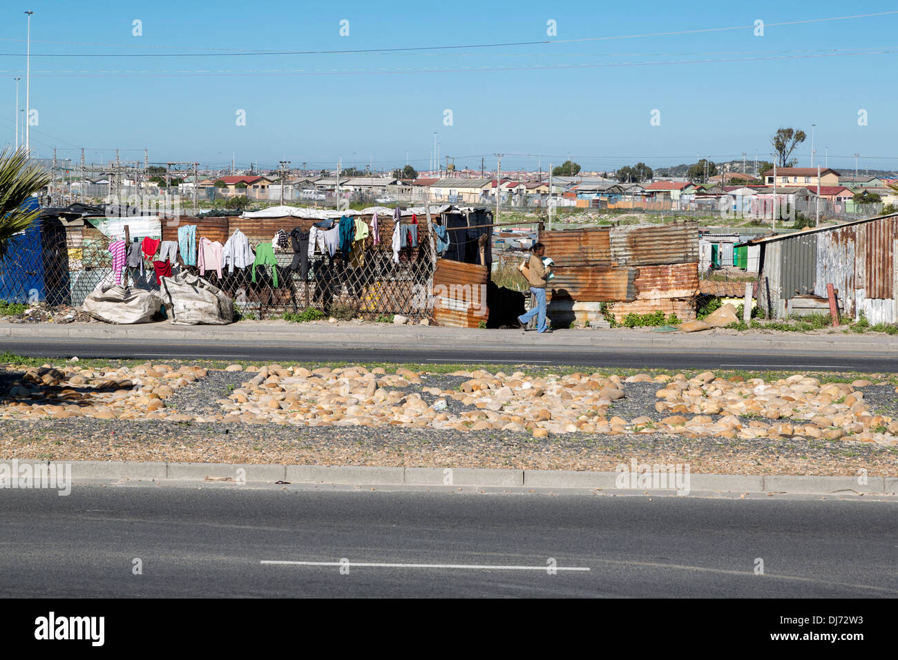 Sudáfrica, Ciudad del Cabo, en Khayelitsha Township. Foto de stock