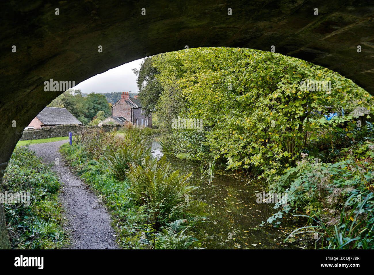 Canal de Cromford, Derbyshire, Reino Unido Foto de stock