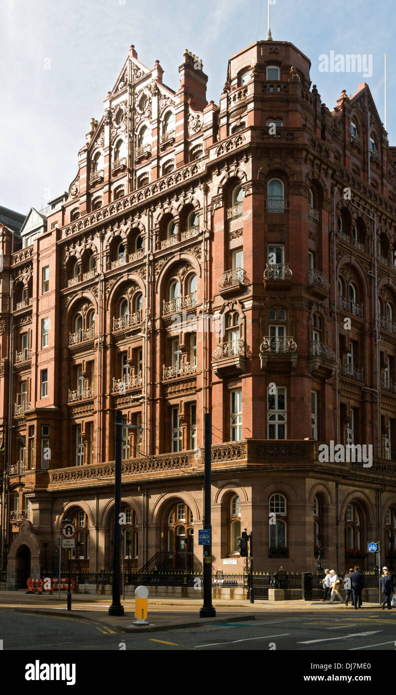 El Hotel Midland, Bajar Mosley Street, Manchester, Inglaterra, Reino Unido. Foto de stock