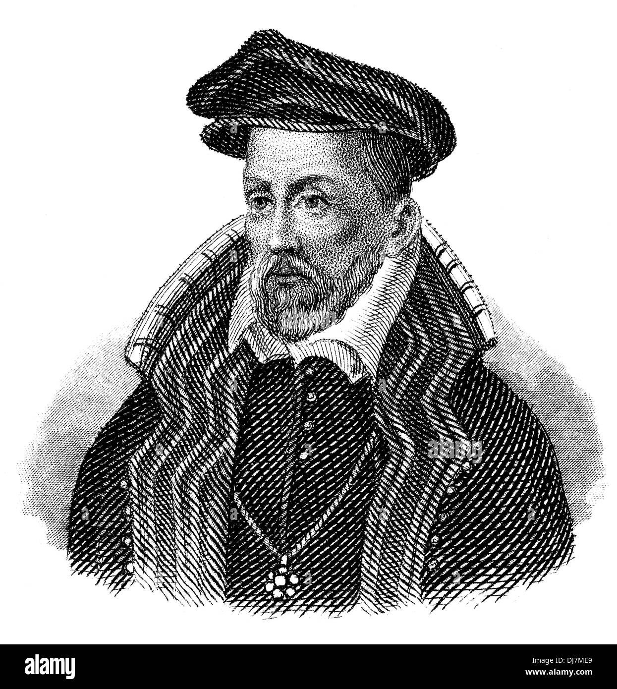 Retrato de Gaspard II de Coligny;, Comte de Coligny;, un par de Francia, 1519 1572, un noble francés, almirante y líder hugonote Foto de stock