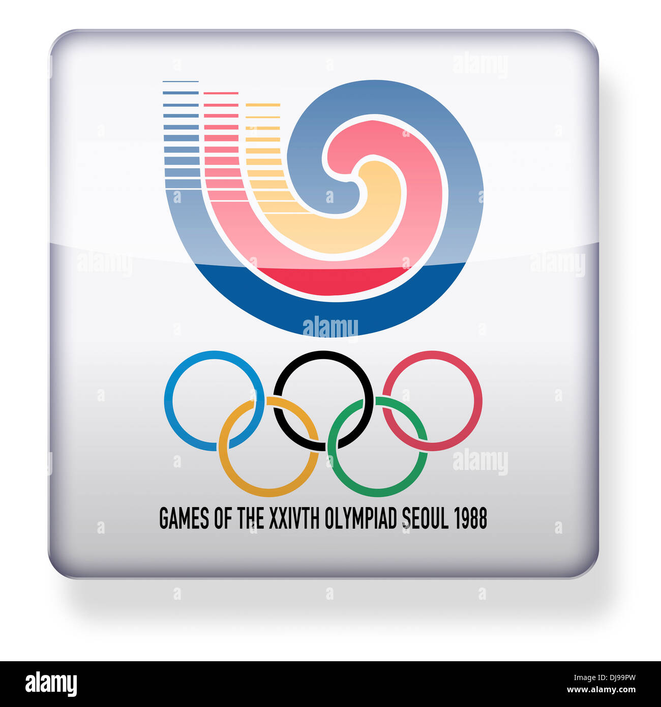 Juegos Olímpicos de Seúl de 1988 logotipo como el icono de una