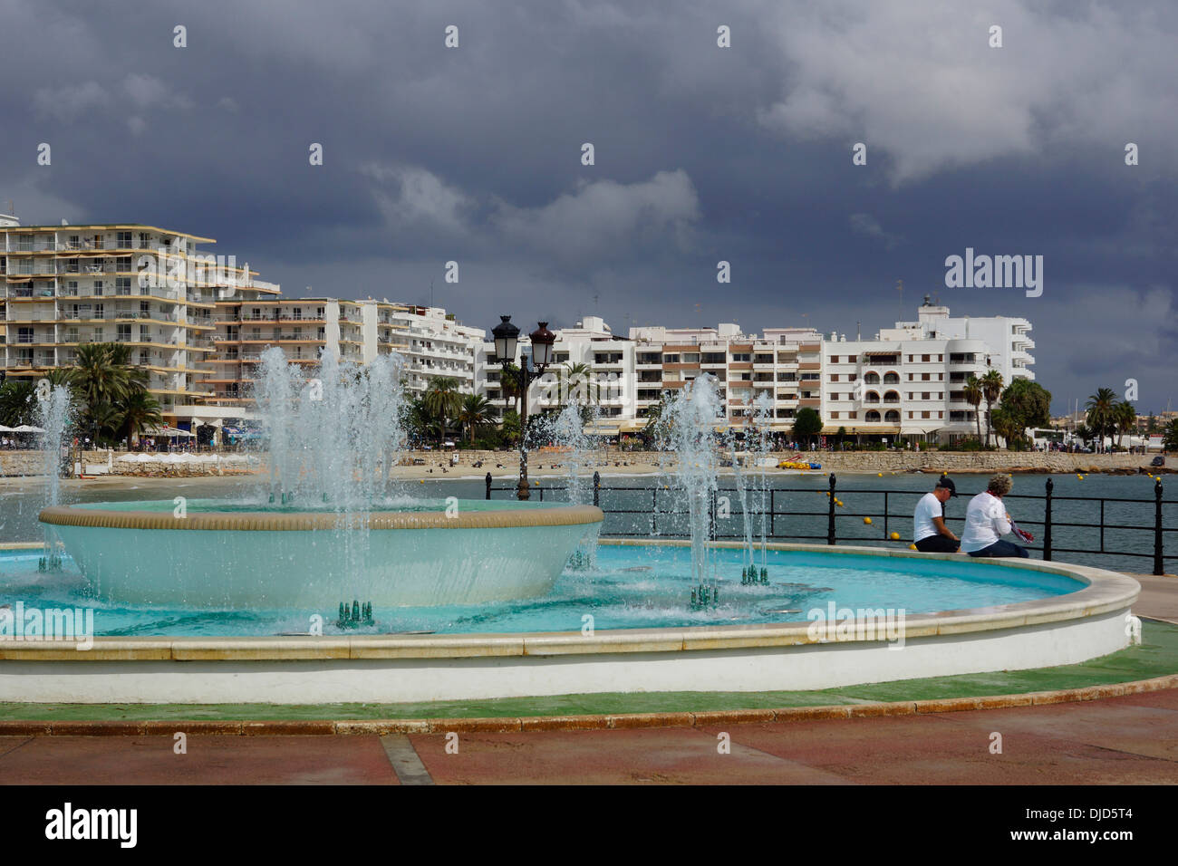 Marina de Santa Eularia des Riu, Ibiza, ESPAÑA Foto de stock