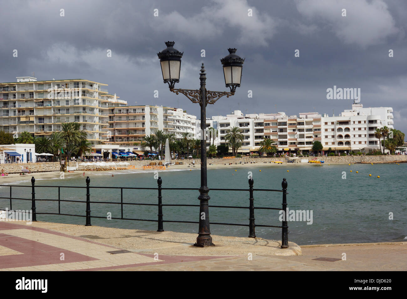 Marina de Santa Eularia des Riu, Ibiza, ESPAÑA Foto de stock