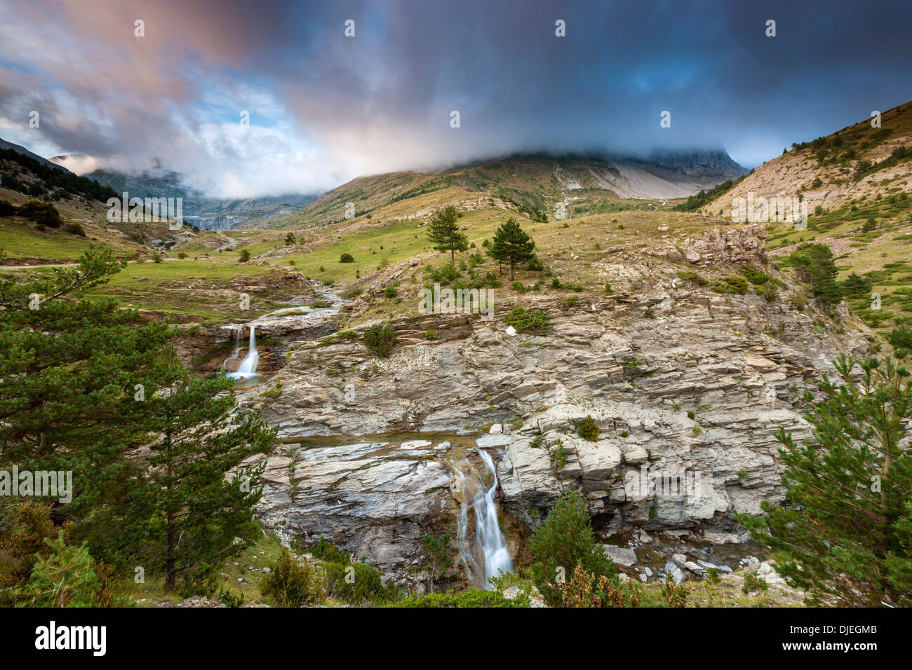 Aisa valle, Parque Natural de los Valles Occidentales de la Jacetania, Pirineo, provincia de Huesca, Aragón, España, Europa. Foto de stock