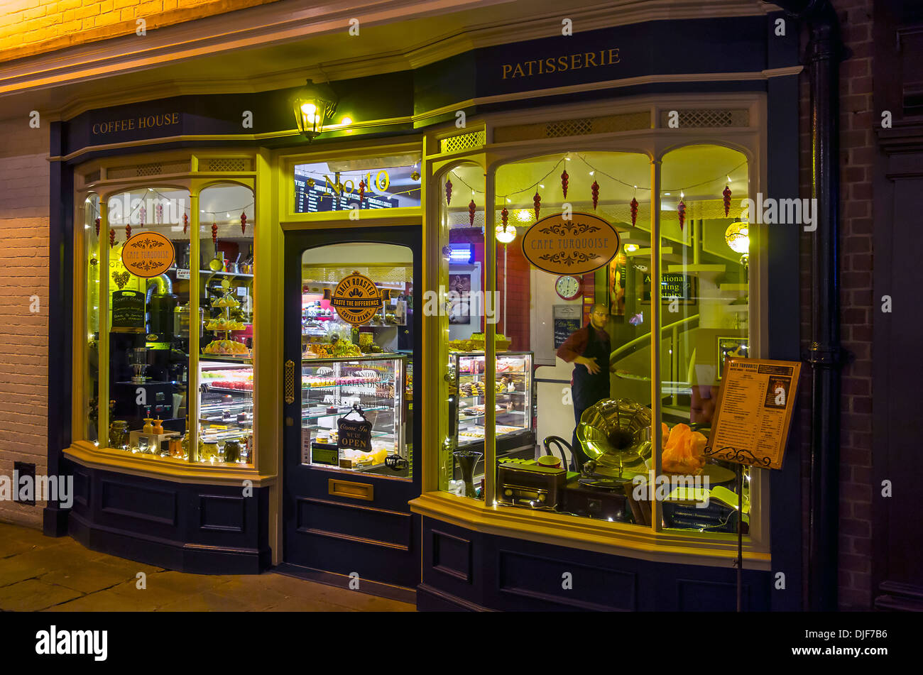 Cafetería Pastelería Cafetería carnicería Turquesa Lane Canterbury  Fotografía de stock - Alamy