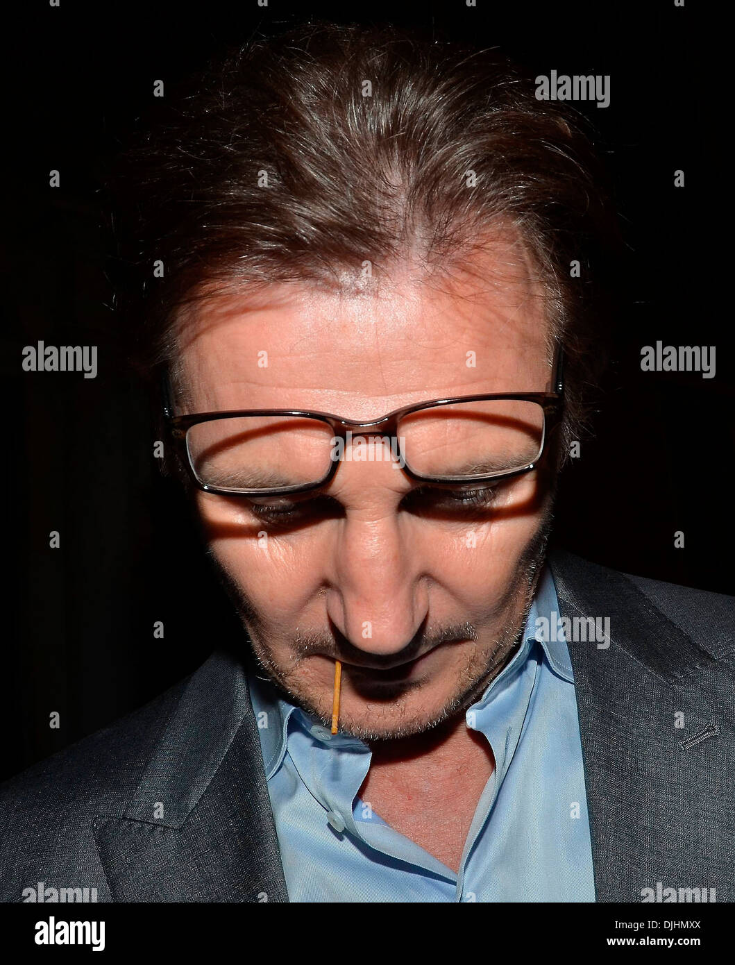 El actor Liam Neeson celebridades manchada en el Merrion Hotel Dublin, Irlanda - 01.06.12. Foto de stock