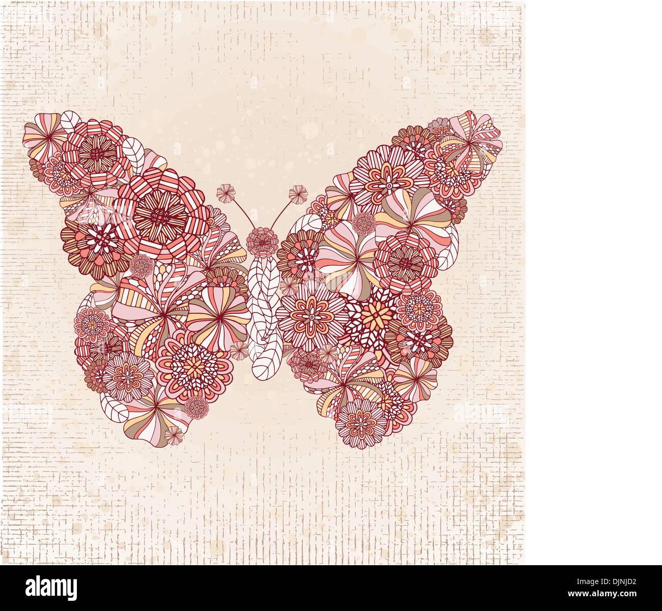 pic Vintage Fondos De Mariposas Y Flores https www alamy es vintage dibujadas a mano flores componen mariposa sobre fondo de textura image63170382 html