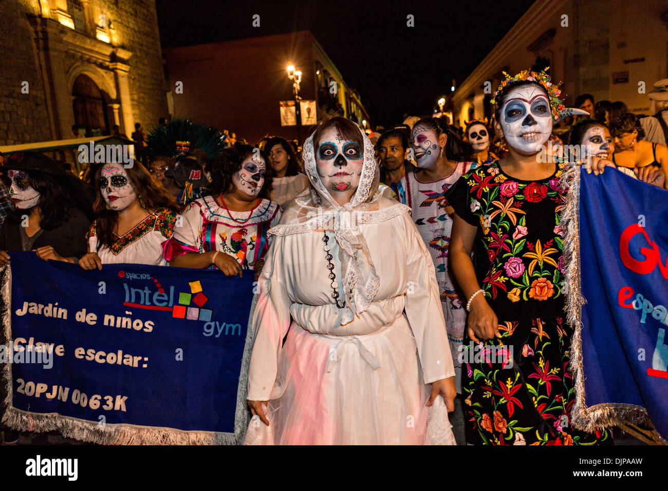 La Calavera Catrina celebrando el Día de los muertos el 1 de noviembre de 2013 en Oaxaca, México. Foto de stock