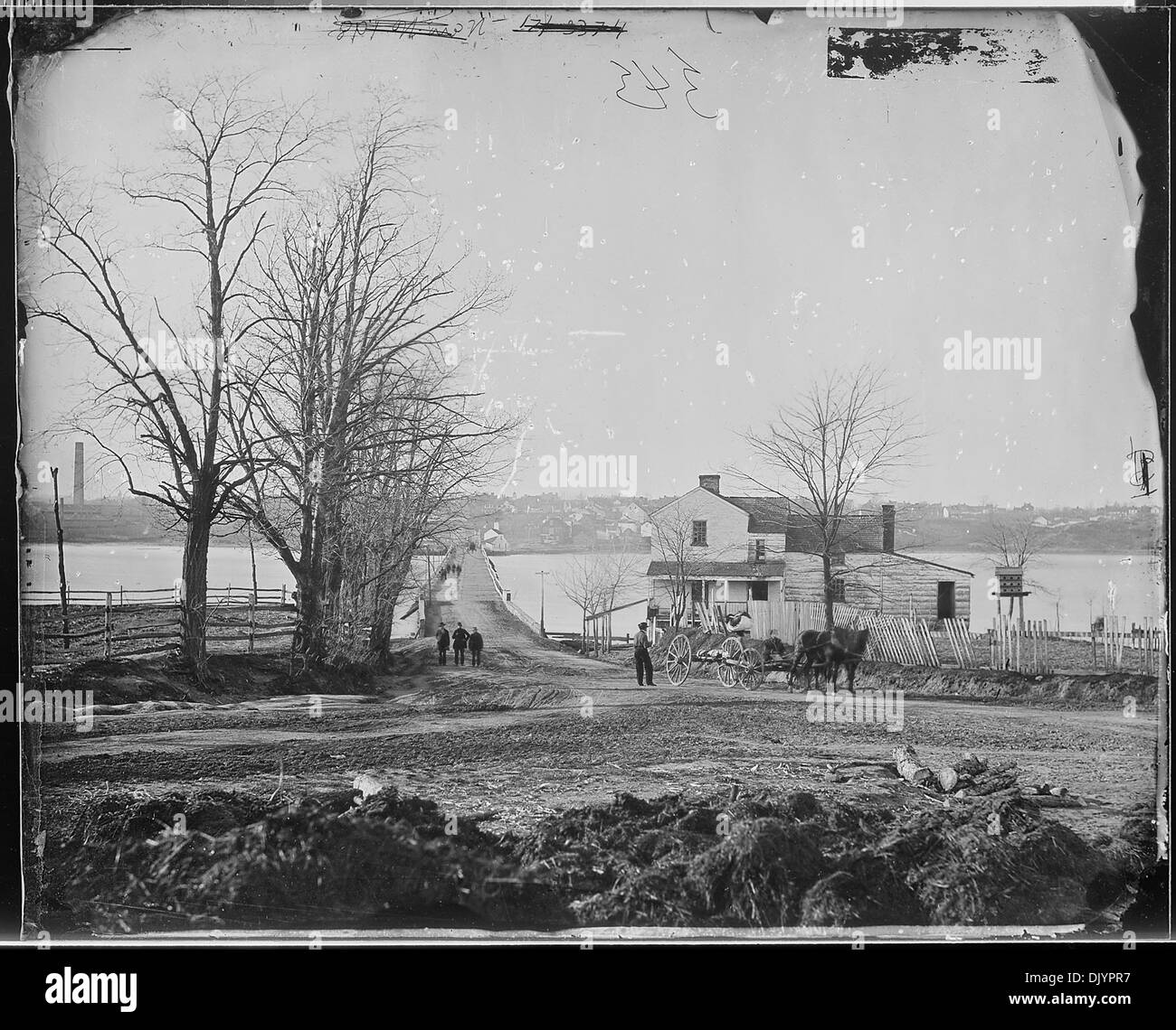 Puente a través de la rama oriental, Washington D.C., 1862 524762 Foto de stock
