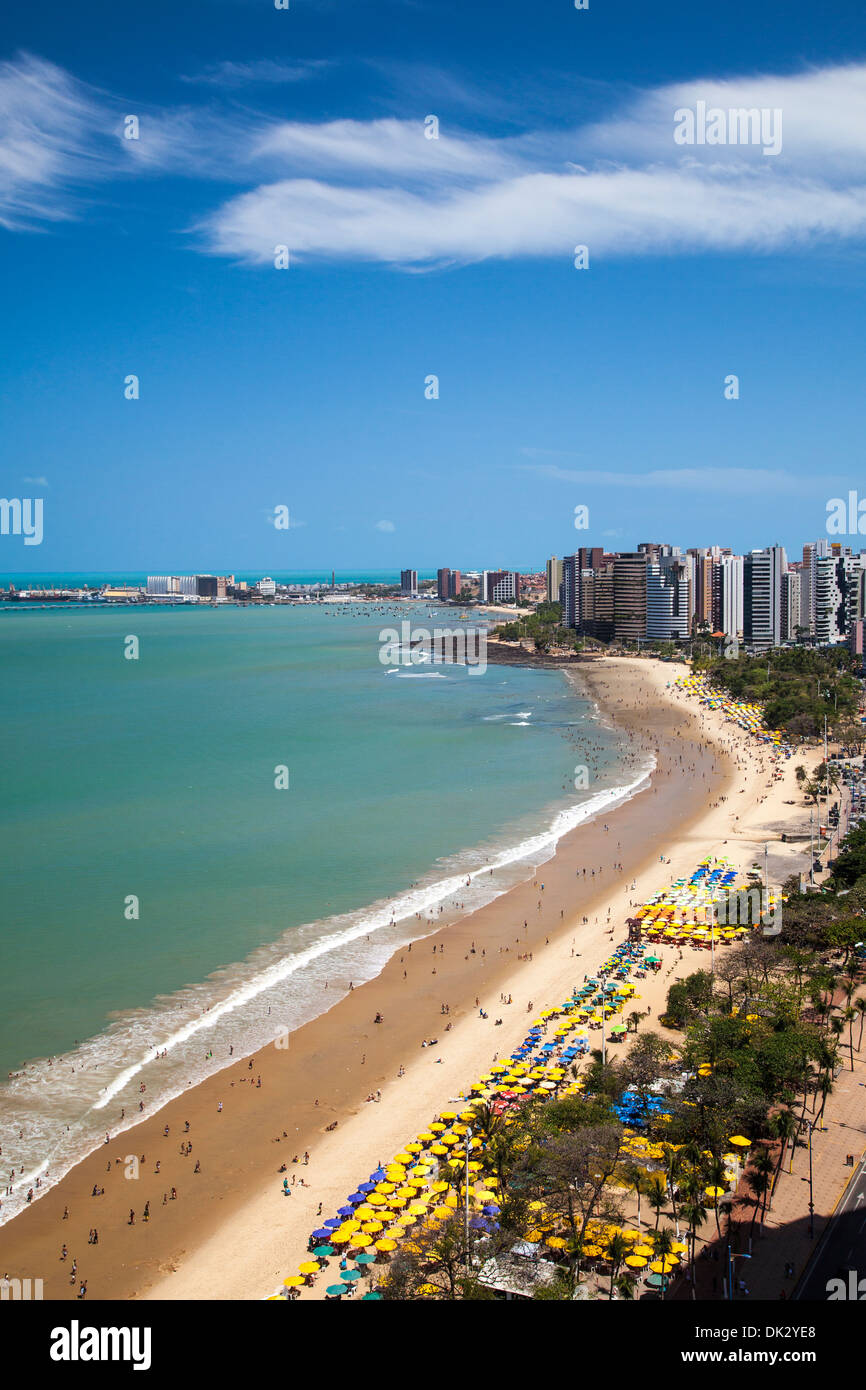 Vista del horizonte en Fortaleza, Brasil. Foto de stock