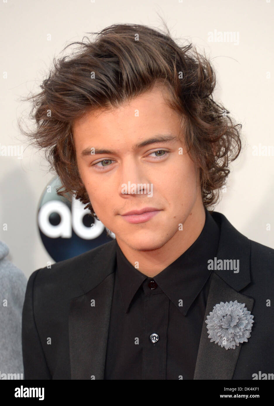 Harry Styles llega a la American Music Awards, Los Angeles, Estados Unidos - 24 Nov 2013 Foto de stock