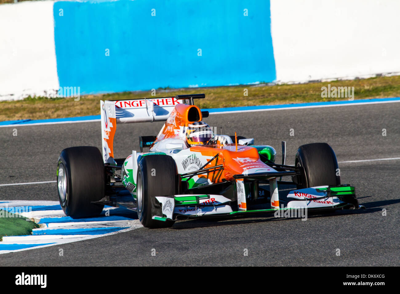 Nico Hülkenberg de carreras de F1 Force India en sesiones de formación Foto de stock