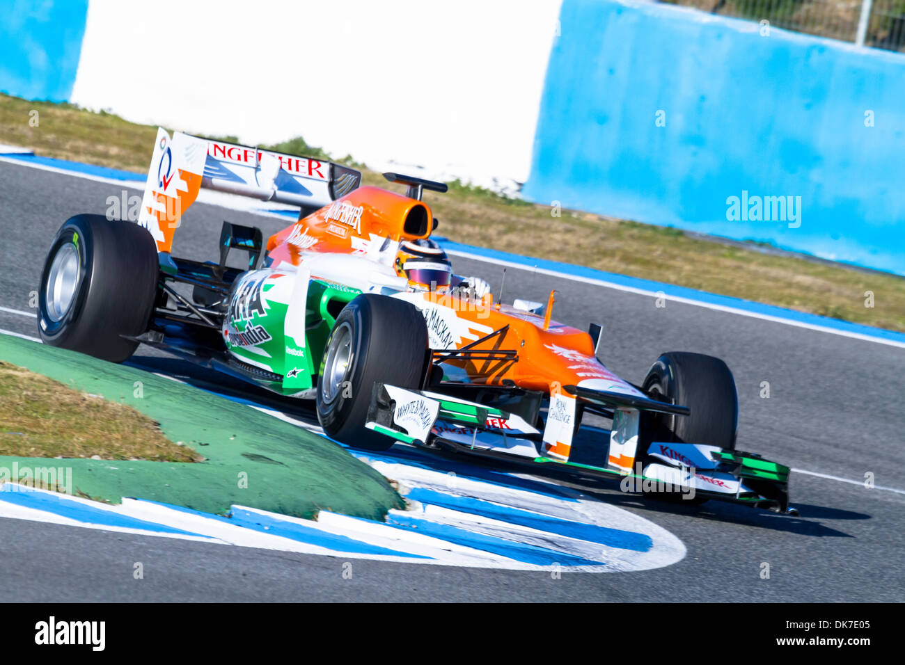 Nico Hülkenberg de carreras de F1 Force India en sesiones de formación Foto de stock