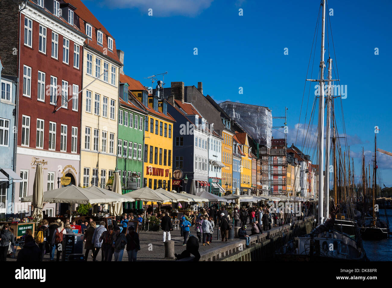 Nyhavn, Copenhague, Dinamarca. Foto de stock