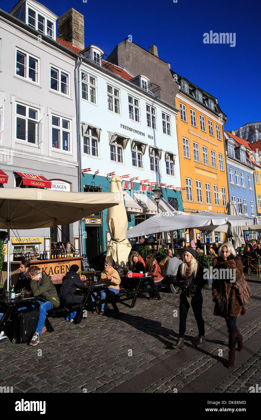 Nyhavn, Copenhague, Dinamarca. Foto de stock