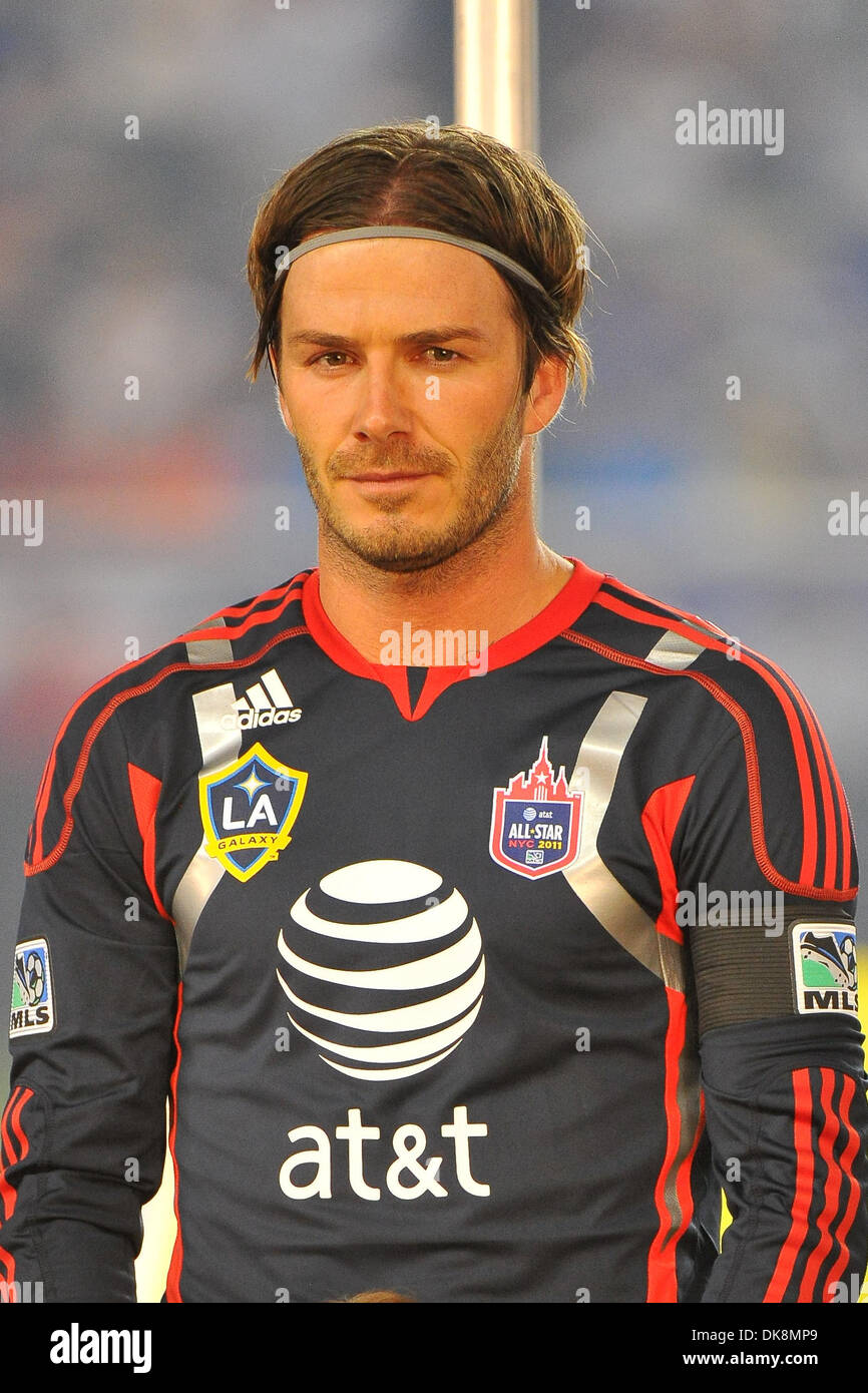 Julio 27, 2011 - Harrison, Nueva Jersey, EE.UU. - Equipo All Star de la MLS  el centrocampista David Beckham de Los Angeles Galaxy (23) antes de la  acción en el 2011 AT&T