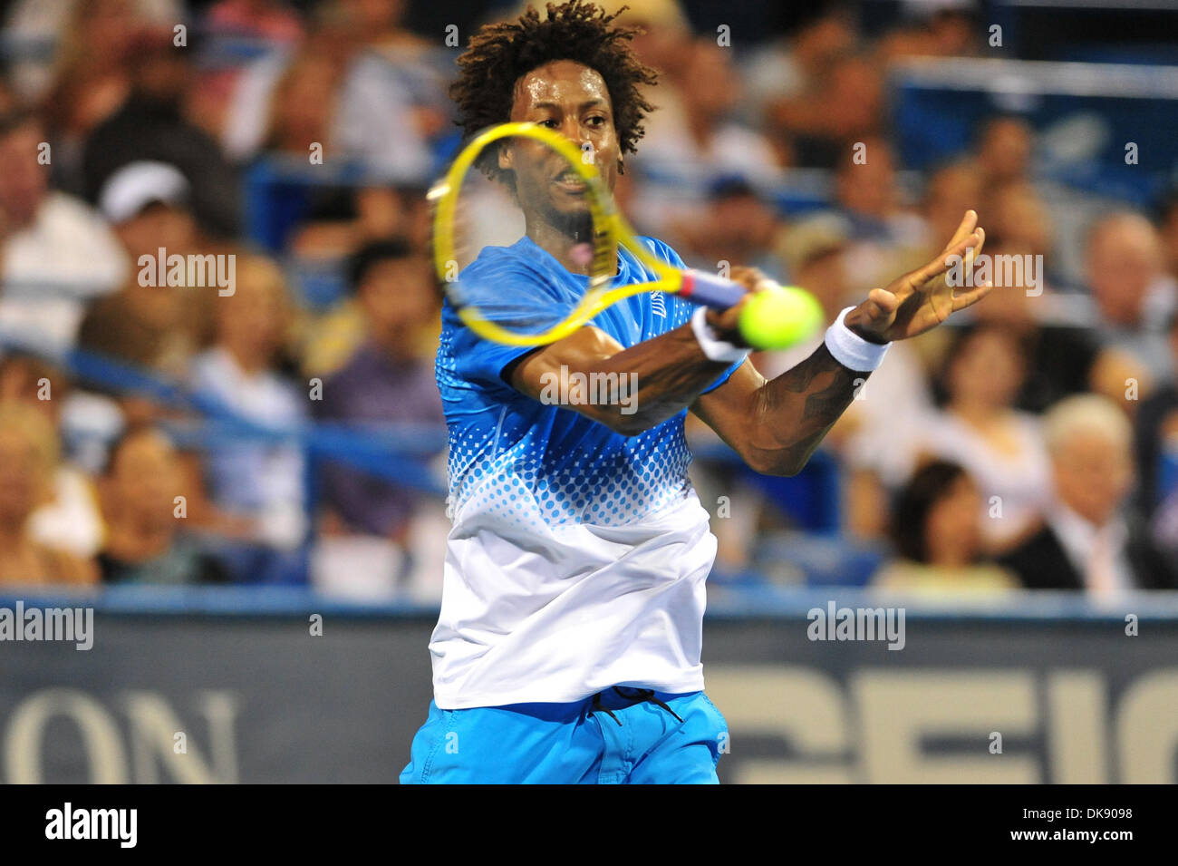Agosto 04, 2011 - Washington DC, Distrito de Columbia, Estados Unidos de  América - 04 Agosto 2010: Legg Mason Tennis Classic, patrocinado por Geico.. Número 1 semilla GAEL MONFILS derrota número 15 semillas