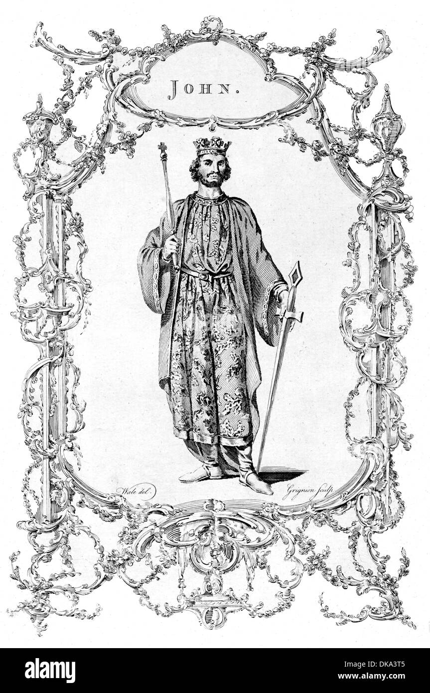 El rey Juan I de Inglaterra Foto de stock