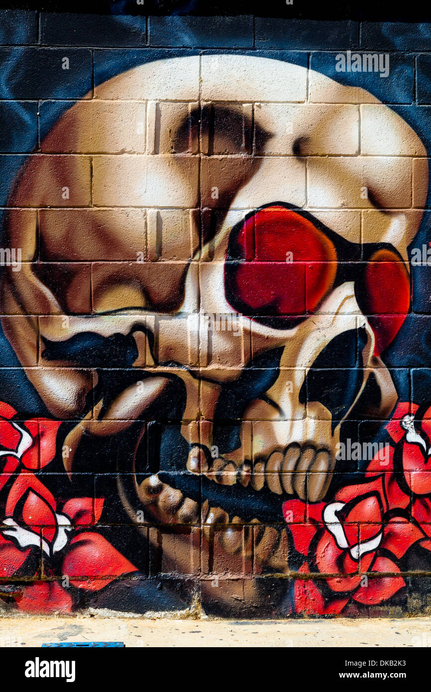 Escena urbana graffiti Skull ilustraciones ghetto de dibujo Foto de stock
