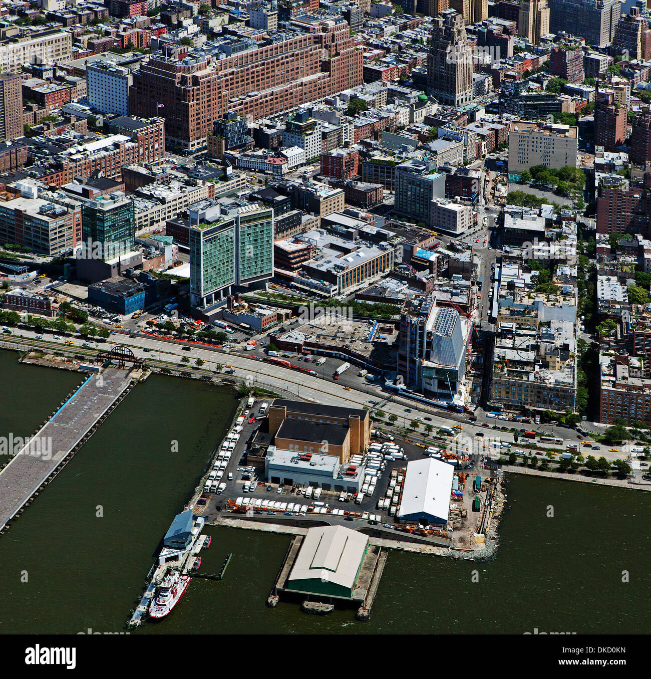 Fotografía aérea Meatpacking District, Manhattan, Ciudad de Nueva York Foto de stock