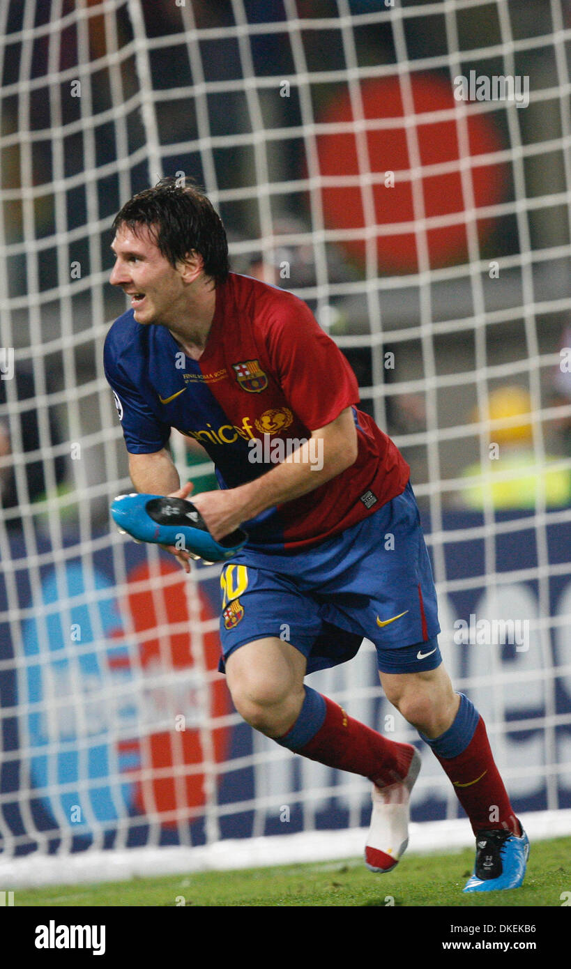 Tomar conciencia Prisionero Y Mayo 27, 2009 - Roma, Italia - Lionel Messi del FC Barcelona durante la  final de Fútbol de la Liga de Campeones de la UEFA entre el Barcelona y el  Manchester United