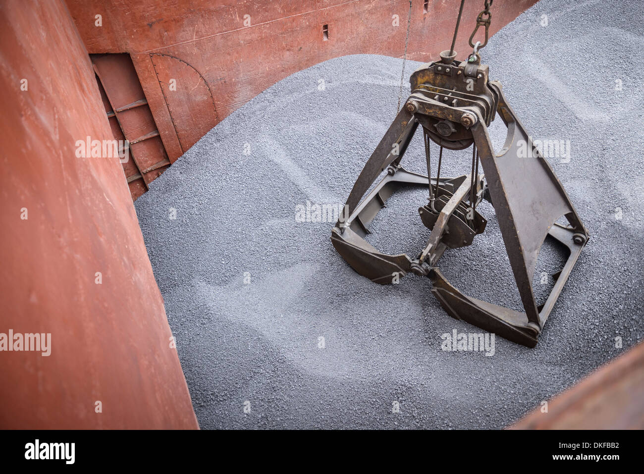Descarga de agarre de aleación de metal del casco del barco Foto de stock