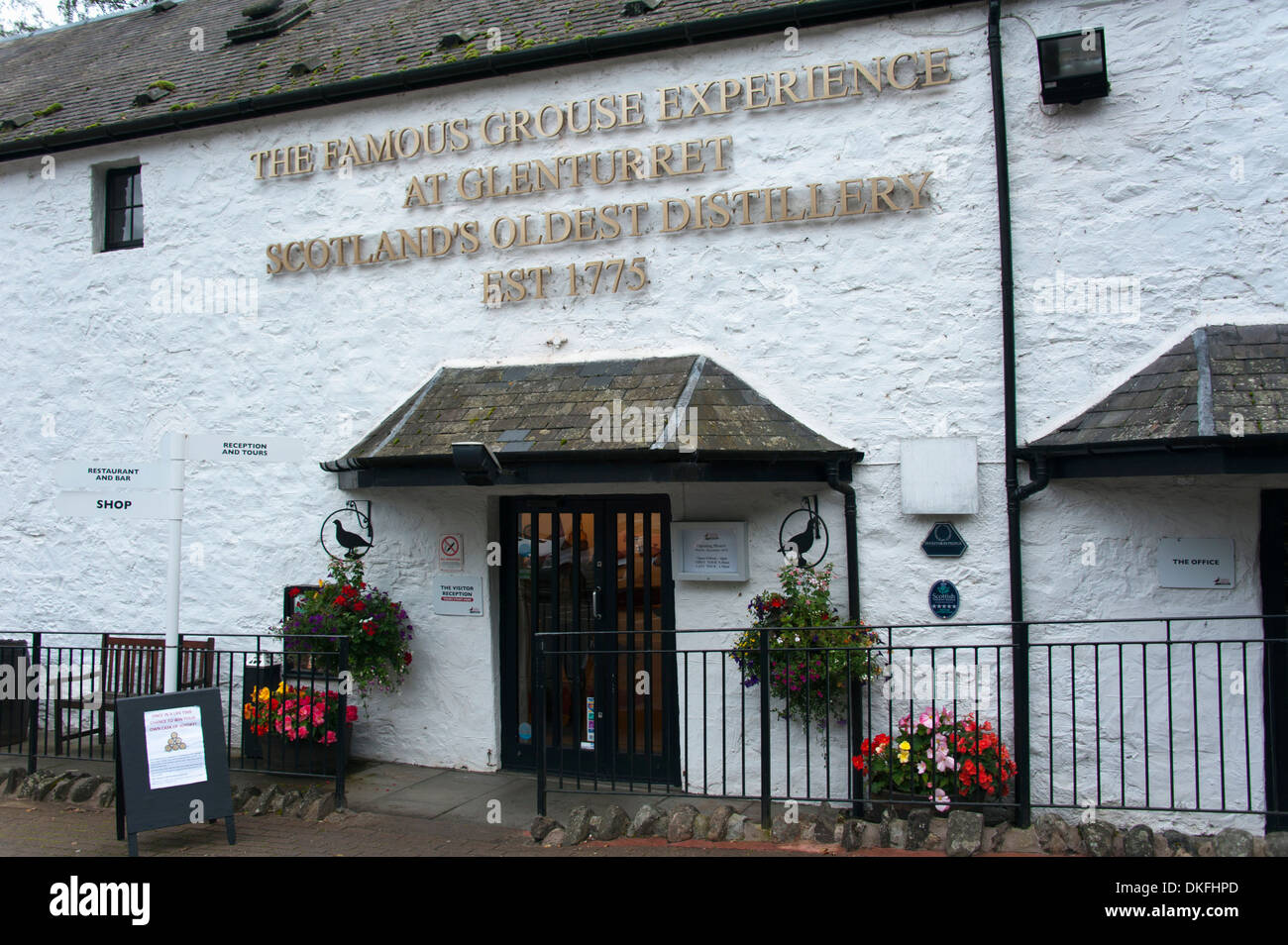 La famosa Experiencia Grouse, Glenturret, la Destilería Glenturret, Crieff, Escocia, Reino Unido Foto de stock