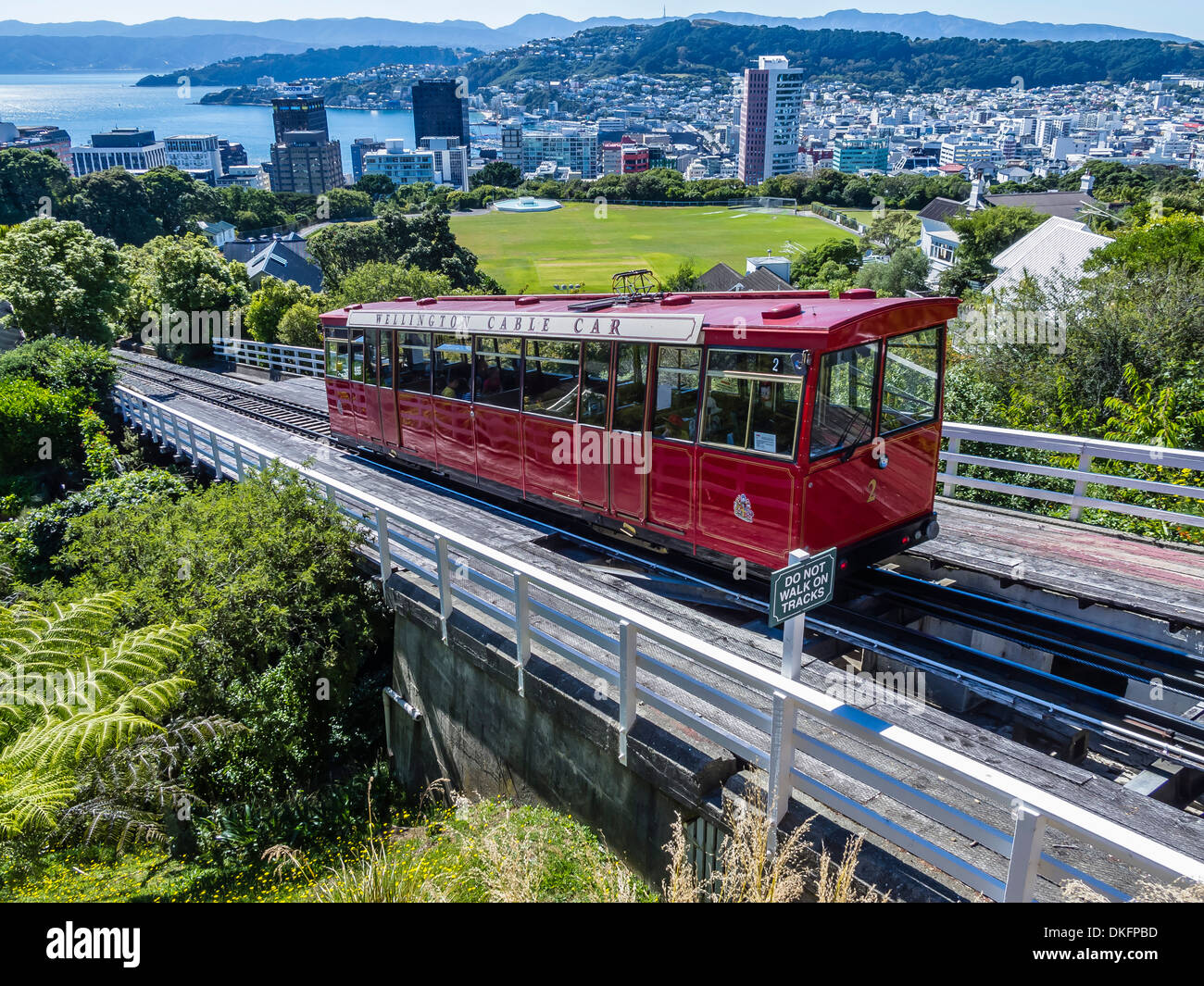 El teleférico, Wellington, en la Isla del Norte, Nueva Zelanda, el Pacífico Foto de stock