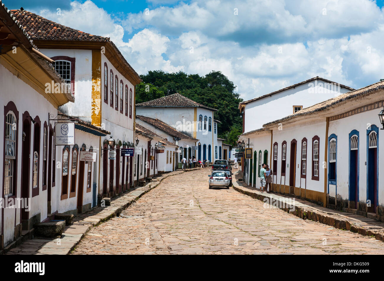 Histórica ciudad minera, Tiradentes, Minas Gerais, Brasil, América del Sur Foto de stock