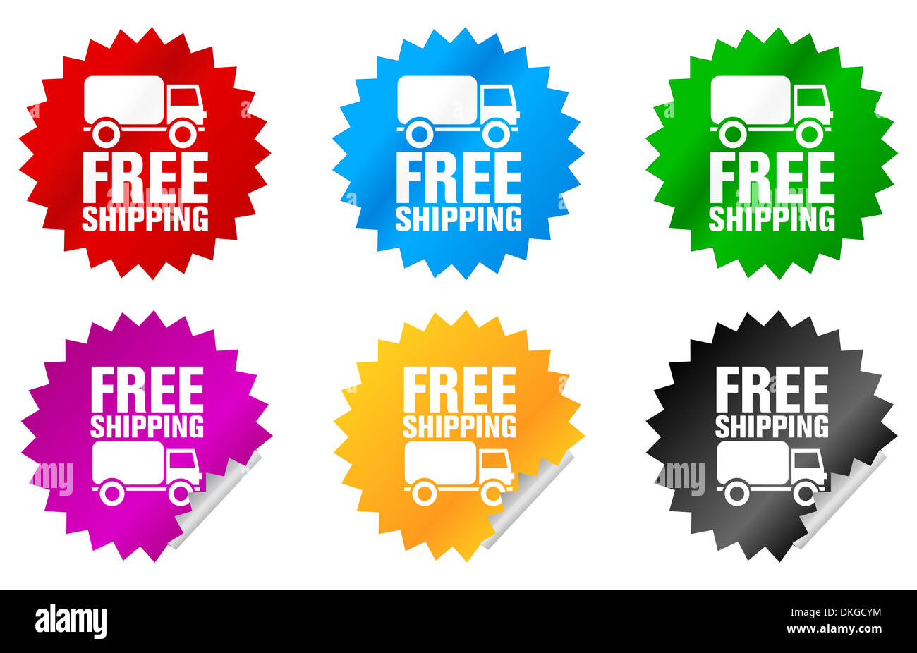 Envío gratis de etiqueta o pegatina de diferentes colores, en inglés