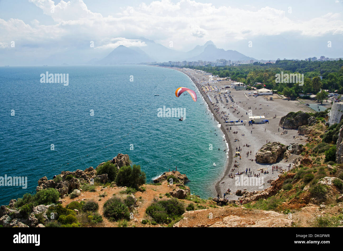 La línea de costa, Antalya, Turquía, costa Mediterránea, Asia Foto de stock