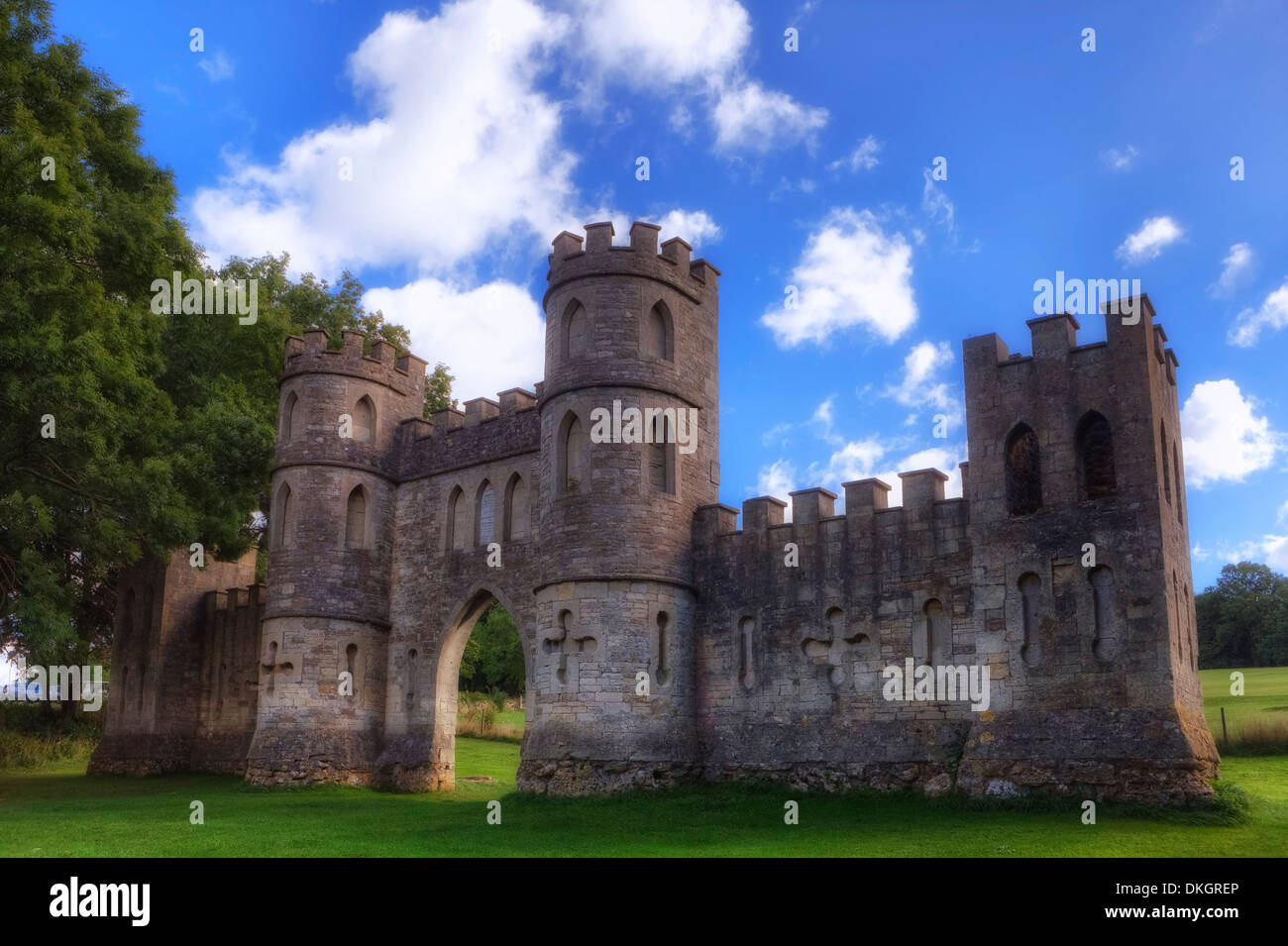 Castillo, Bathampton simulado, Somerset, Inglaterra, Reino Unido Foto de stock