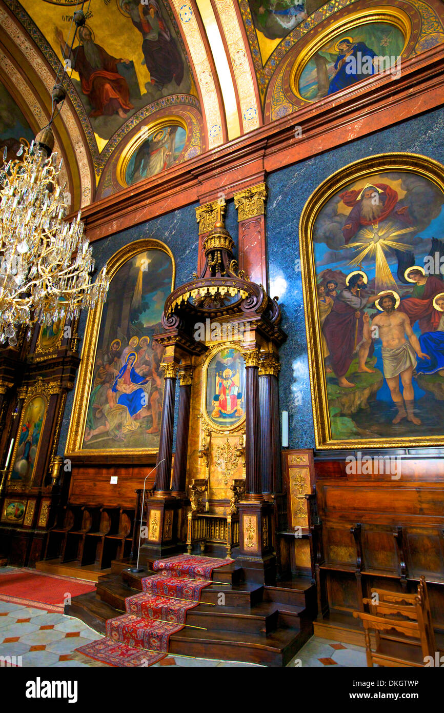 Interior de la Santísima Trinidad de la Iglesia Ortodoxa Griega, Viena,  Austria, Europa Fotografía de stock - Alamy