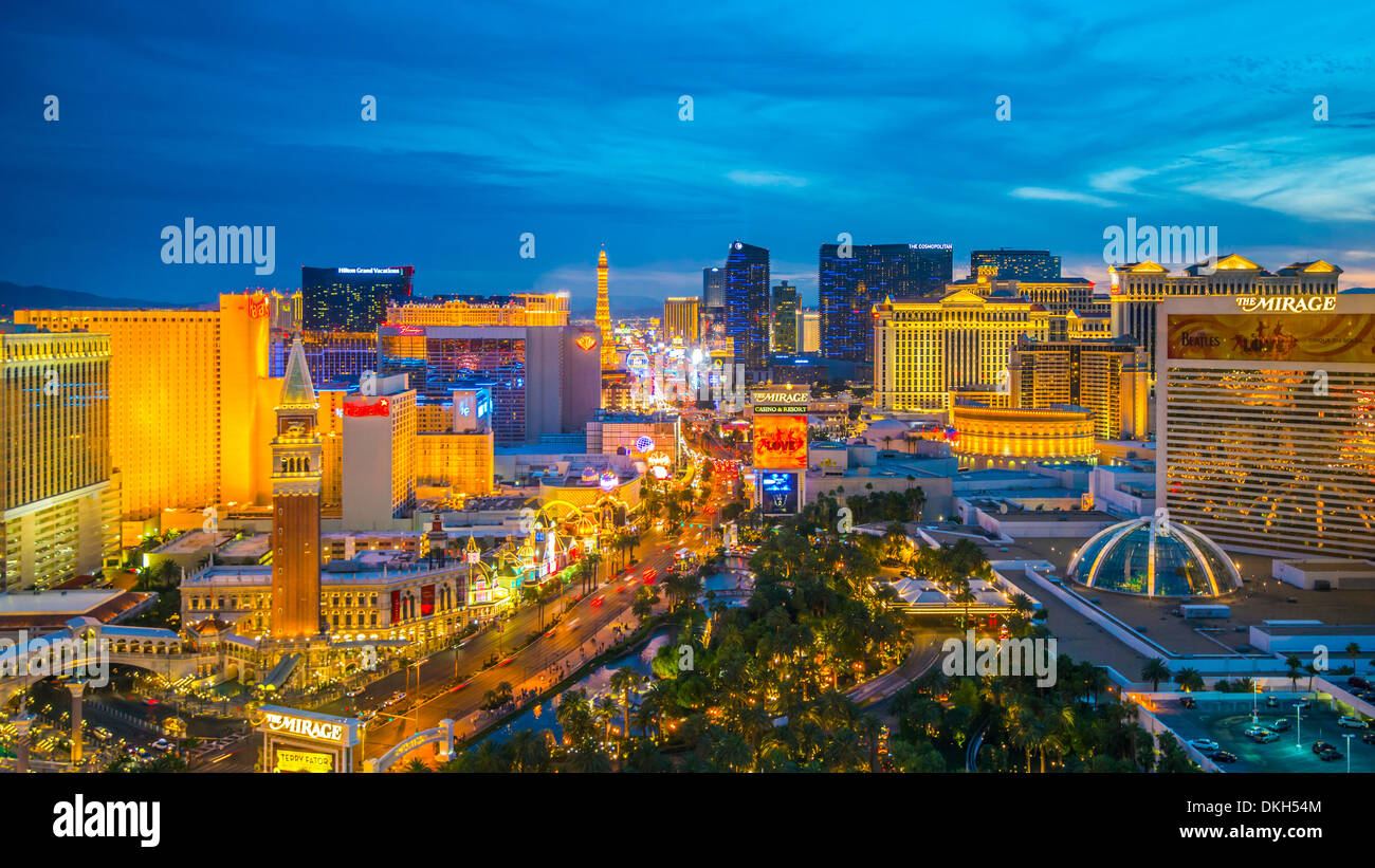 La Strip, en Las Vegas, Nevada, Estados Unidos de América, América del Norte Foto de stock