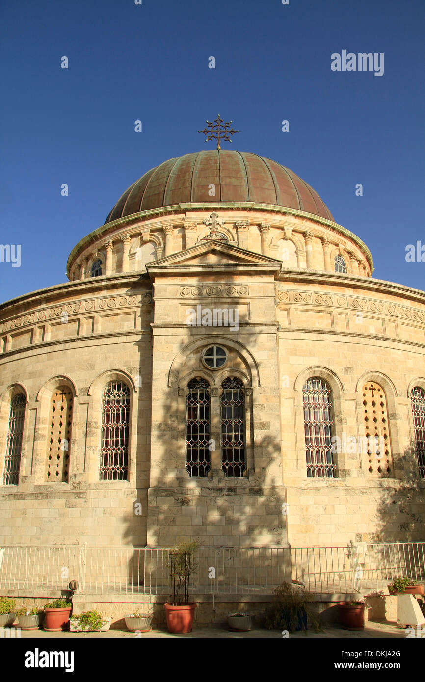 Israel, la cúpula de la Iglesia Ortodoxa Etíope (Debra Gannett) en Jerusalén occidental Foto de stock