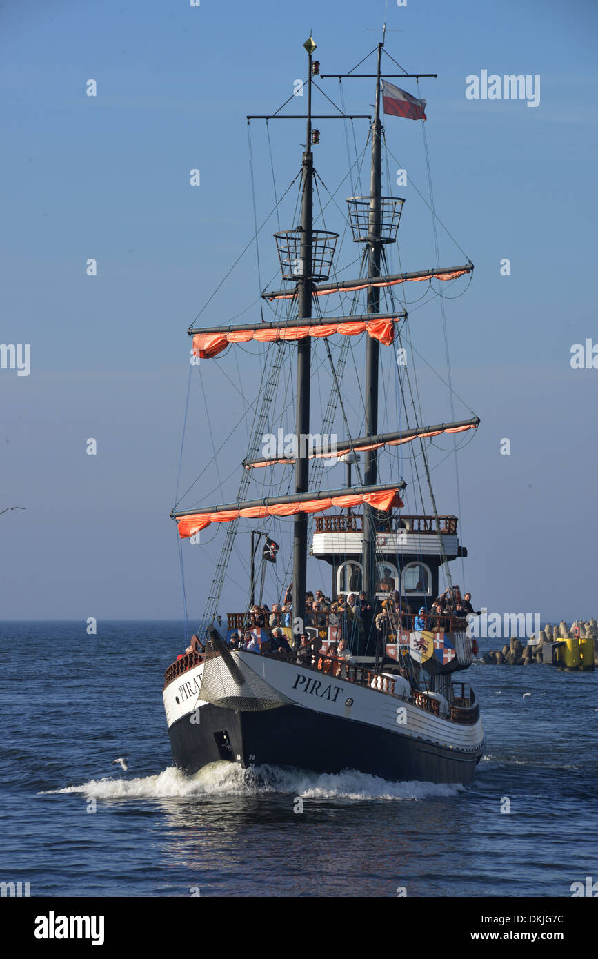 Schiff,'Pirat', Kolberg, Polen Foto de stock