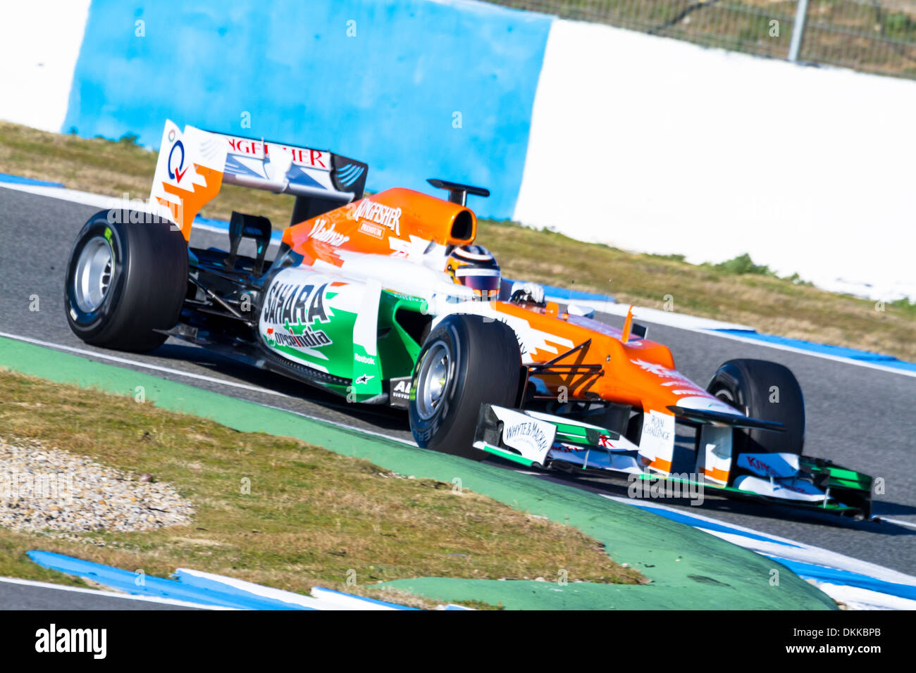 Nico Hülkenberg de carreras de F1 Force India en sesiones de formación Foto de stock