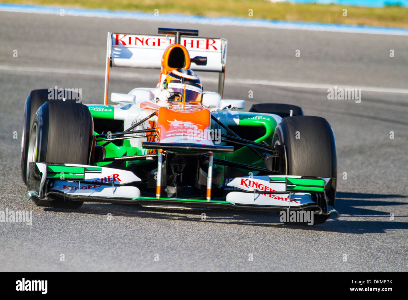 Nico Hülkenberg de carreras de F1 Force India en sesiones de formación Foto de stock