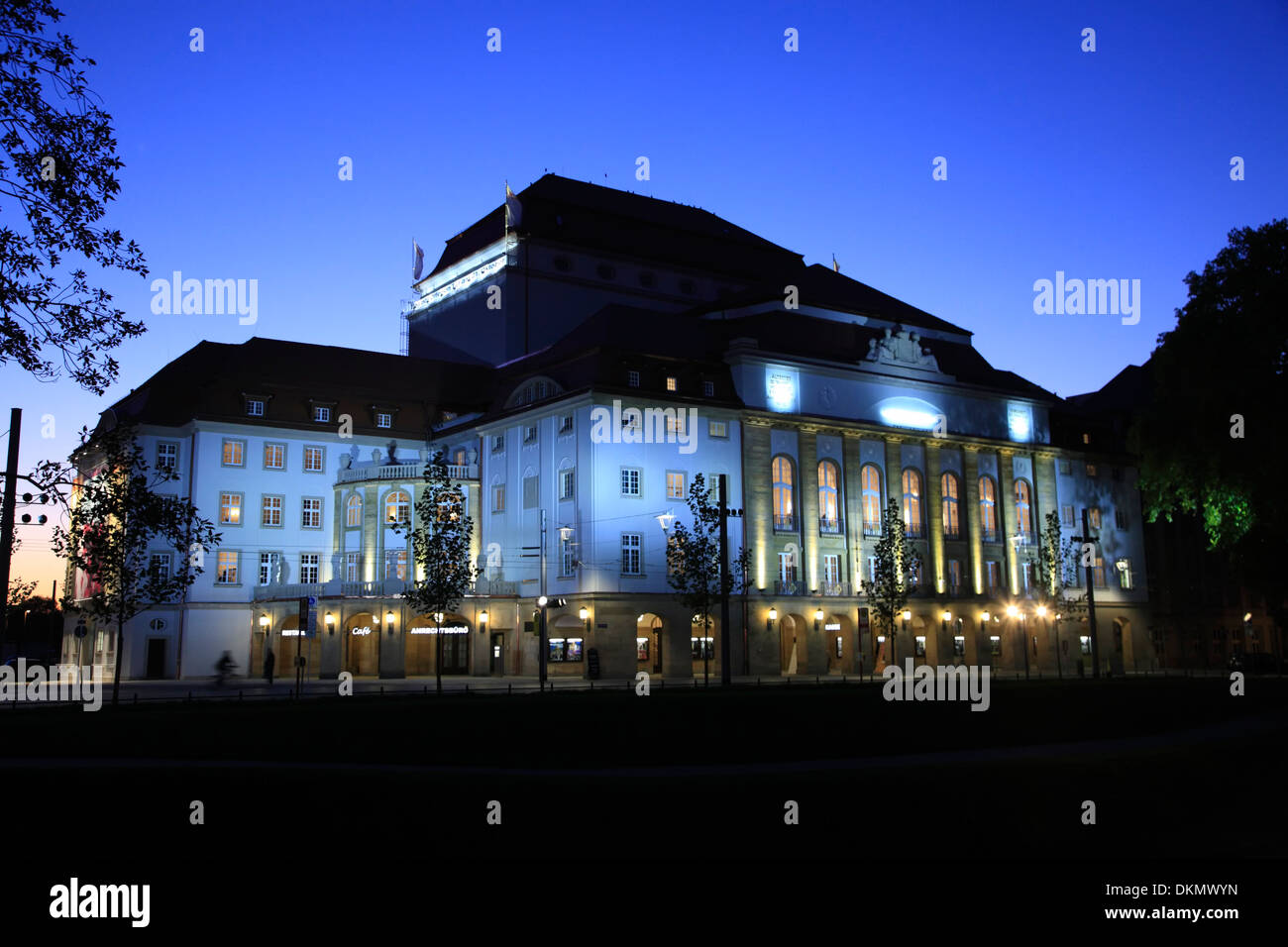 Teatro Schauspielhaus, Dresde, Sajonia, Alemania Foto de stock