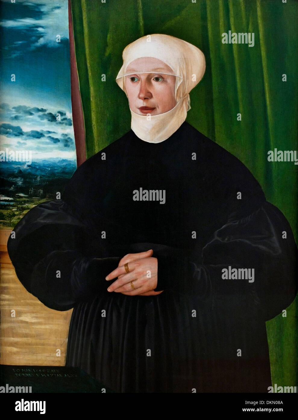 Andreas Ligsalz Gattin des ( Ridler ) - Esposa de Andrew Ligsalz por Hans Meulich 1516-1573 alemán Alemania Foto de stock