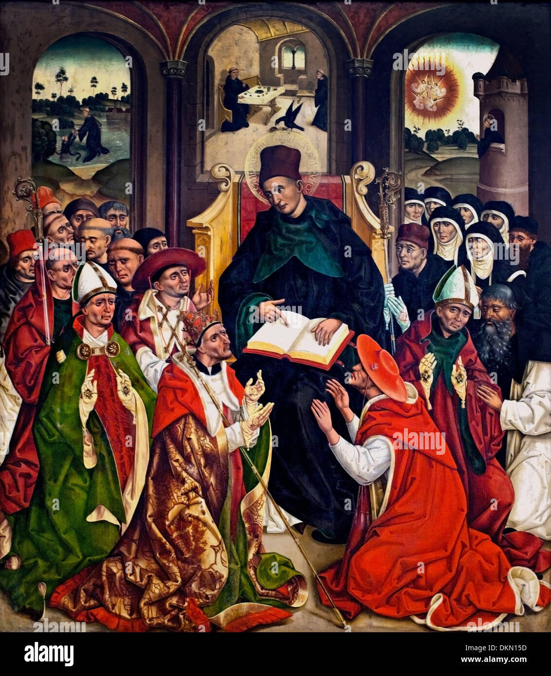 San Benito como el padre del monaquismo occidental, y maestro de la Iglesia por Jan Polack Johannes 1435 -1519 ALEMÁN Alemania Foto de stock
