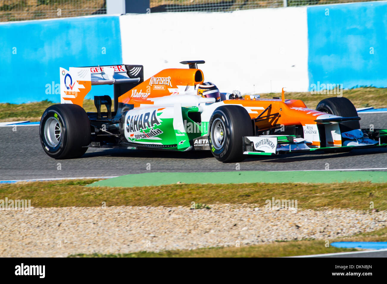 Nico Hülkenberg de carreras de F1 Force India en sesiones de formación Foto de stock