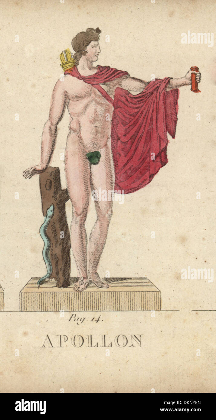Apolo, dios romano de la poesía y la música. Foto de stock