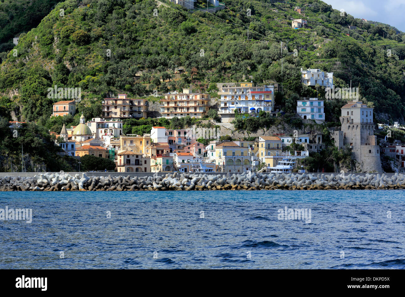 La costa de Amalfi, Campania, Italia Foto de stock