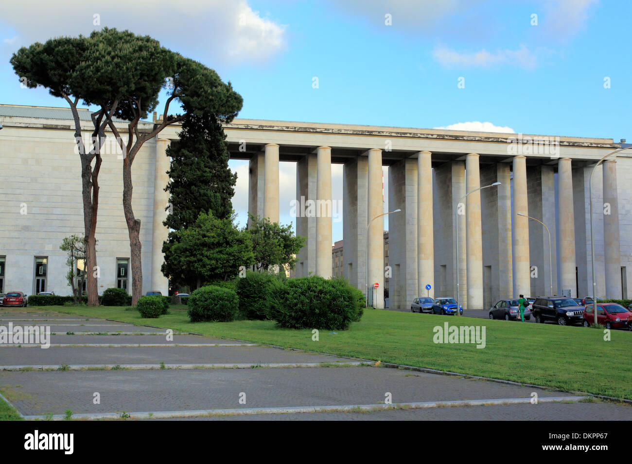 Piazza Guglielmo Marconi, EUR, Roma, Italia Foto de stock